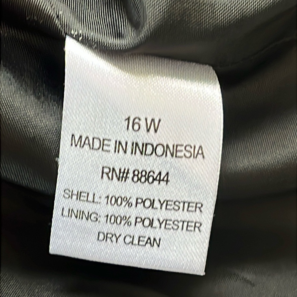 JOHN MEYER Black Textured Women's Suit Jacket Sz 16W - Picture 6 of 9